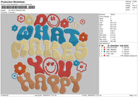 Do What Makes Embroidery File 5 sizes