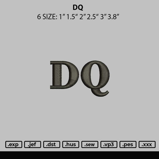 Dq Embroidery File 6 sizes