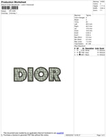 D Pattern Embroidery File 6 sizes