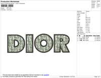 D Pattern Embroidery File 6 sizes
