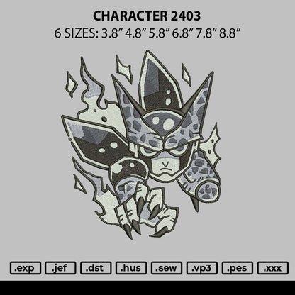 Character 2403 Embroidery File 6 sizes
