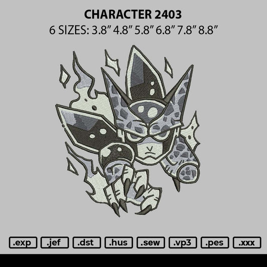 Character 2403 Embroidery File 6 sizes