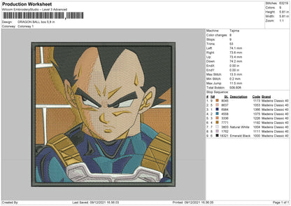 Dragon Ball Box Embroidery File 4 size