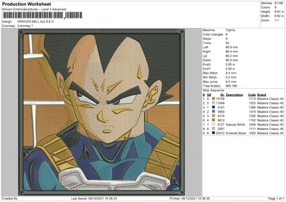 Dragon Ball Box Embroidery File 4 size