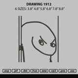 Drawing 1912 Embroidery File 6 sizes