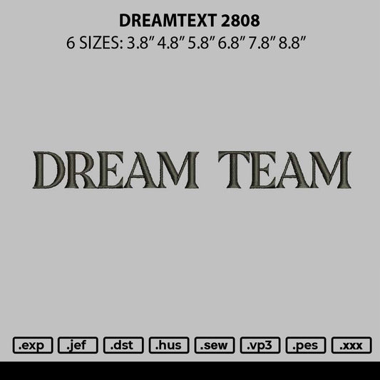 Dreamteam Embroidery File 6 sizes