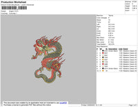 Dragon 02 Embroidery File 4 Size