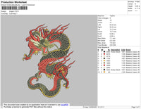 Dragon 02 Embroidery File 4 Size