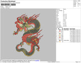 Dragon 02 Embroidery File 4 Size