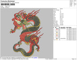 Dragon 02 Embroidery File 4 Size