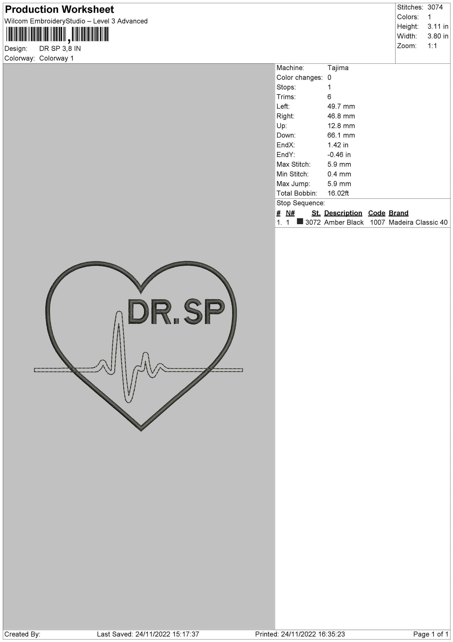 Dr Sp Embroidery File 6 sizes