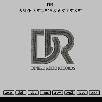 Dr Embroidery File 6 sizes