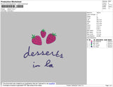 Desserts Embroidery File 4 size