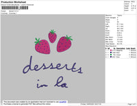 Desserts Embroidery File 4 size