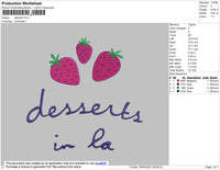 Desserts Embroidery File 4 size