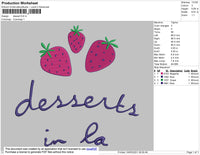 Desserts Embroidery File 4 size
