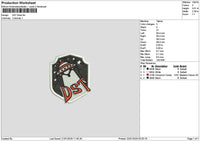 Ufotext Embroidery File 6 sizes