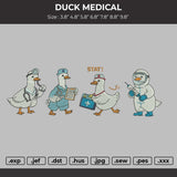 Ducks MEDICAL Embroidery File 6 sizes