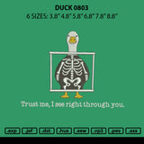 Duck 0803 Embroidery File 6 sizes