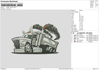 Truck 2612 Embroidery File 6 sizes