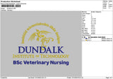 Dundalktext Embroidery File 6 sizes