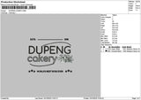 Dupengtext Embroidery File 6 sizes