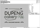 Dupengtext Embroidery File 6 sizes