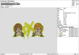 Dxtext Embroidery File 6 sizes
