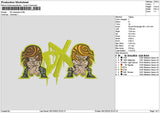 Dxtext Embroidery File 6 sizes