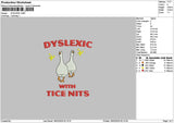 2duckstext Embroidery File 6 sizes