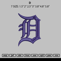 D Embroidery File 6 sizes