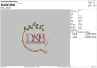 D&B Embroidery File 4 size