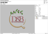 D&B Embroidery File 4 size