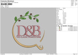 D&B Embroidery File 4 size