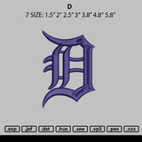 D Embroidery File 6 sizes