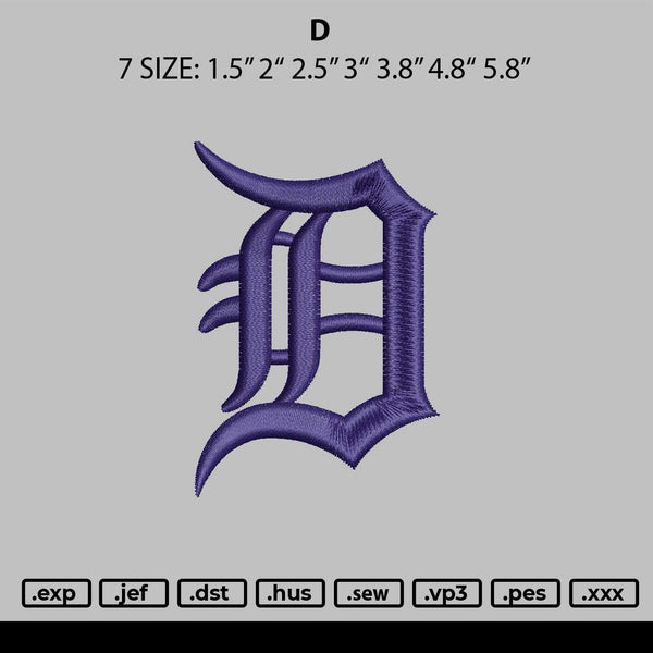 D Embroidery File 6 sizes