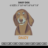 Daisy Dog Embroidery File 6 sizes