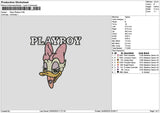 Daisy Playboy Embroidery File 6 sizes