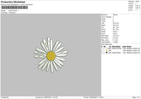 Daisy Flower Embroidery File 6 sizes