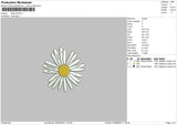 Daisy Flower Embroidery File 6 sizes