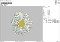 Daisy Flower Embroidery File 6 sizes