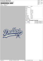 Dallas V2 Embroidery File 6 sizes