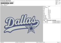 Dallas V2 Embroidery File 6 sizes