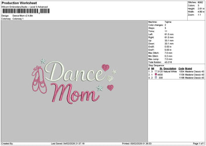 Dancetext V2 Embroidery File 6 sizes