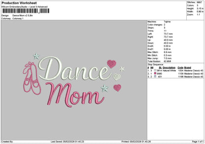 Dancetext V2 Embroidery File 6 sizes