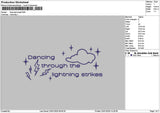 Dancingtext 2301 Embroidery File 6 sizes
