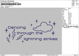 Dancingtext 2301 Embroidery File 6 sizes