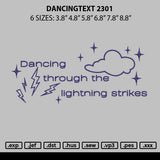 Dancingtext 2301 Embroidery File 6 sizes