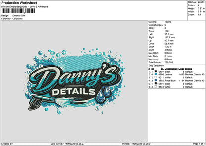 Dannystext Embroidery File 6 sizes