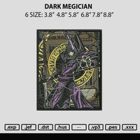 Dark Megician Embroidery File 6 sizes